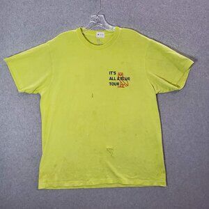 Drake OVO Men Shirt Large Yellow Its All‎ A Blur Concert Tour 2023 Graphic READ